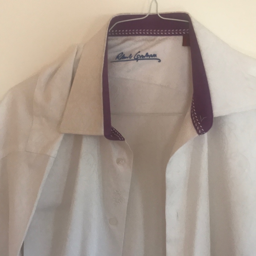 Robert Graham White Paisley Casual Dress shirt